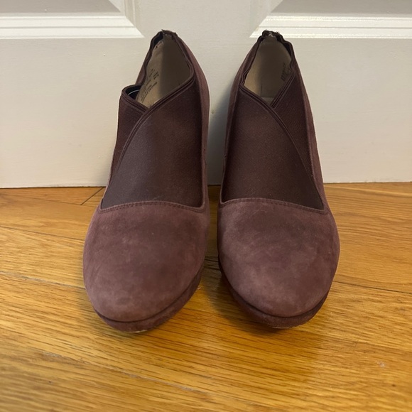 CLARKS KENDRA MIX BURGUNDY WINE MAROON SIZE 8 3.5" HEEL NEW - Picture 1 of 7